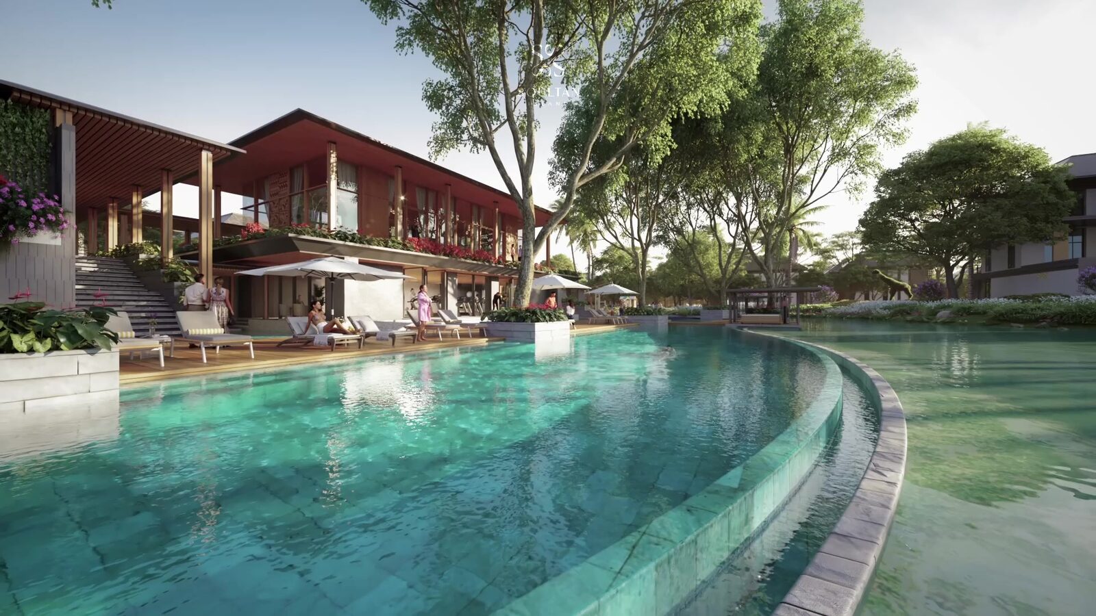 Kolam renang tepi danau Soultan Island Summarecon Bekasi 2026 fasilitas resort ultra luxury
