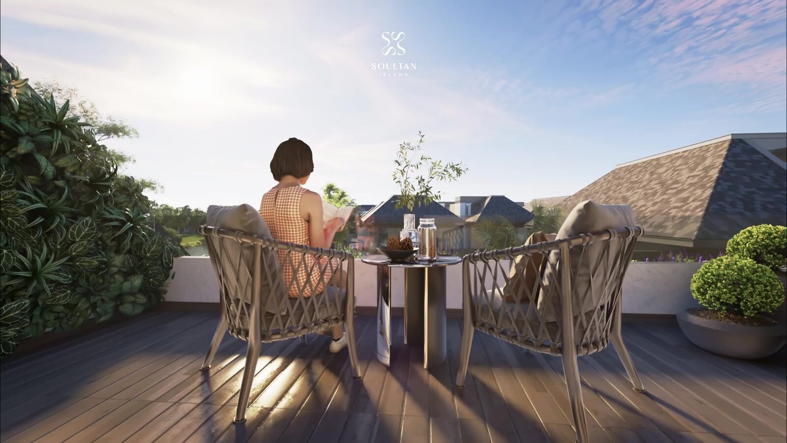 Deck tepi danau gaya hidup resort Soultan Island Summarecon Bekasi 2026 hunian tenang